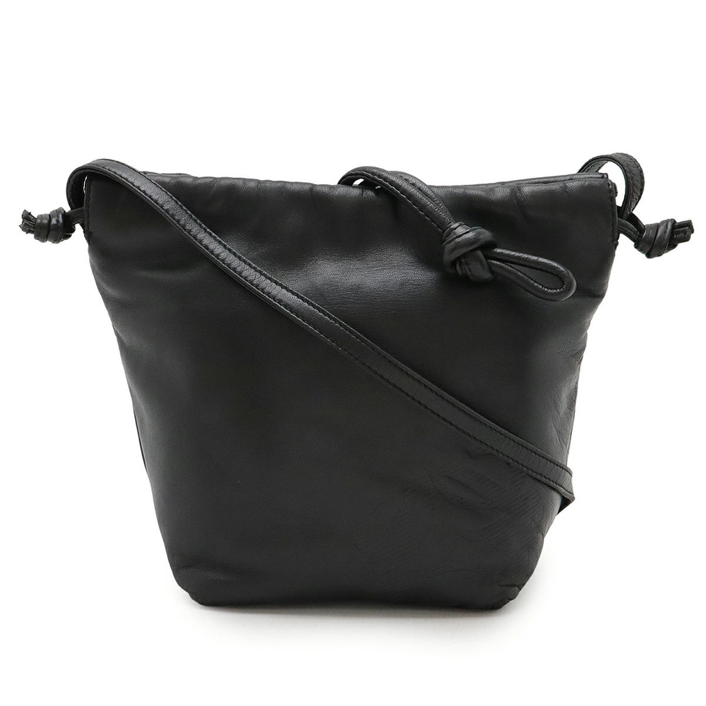 Loewe Anagram Shoulder Bag Drawstring Nappa Leather Black